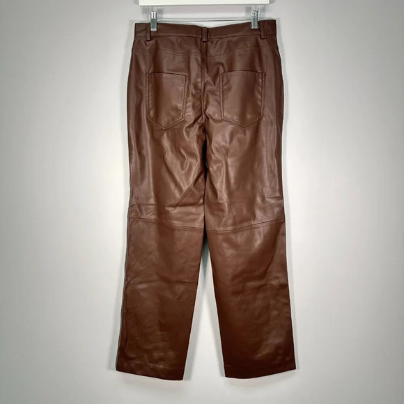 ICHI Straight Leg Coffee Bean Brown Pants 12 - Picture 5 of 5